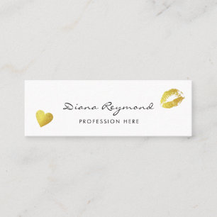 light pro profile card with gold heart & lips