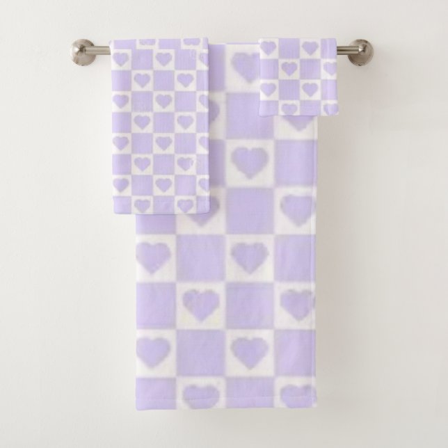 Light Purpal Colour  Bath Towel Set (Insitu)
