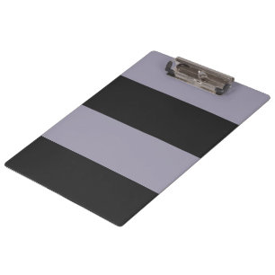 Light Purple and Grey Simple Extra Wide Stripes Clipboard