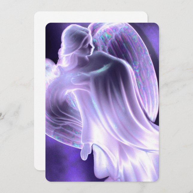 Light Purple Angel Invitation (Front/Back)