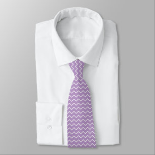 Light Purple Background with Zigzag Pattern Tie