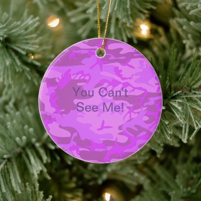 Light Purple Camouflage Ceramic Tree Decoration (Tree)