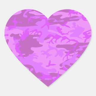 Light Purple Camouflage Heart Sticker
