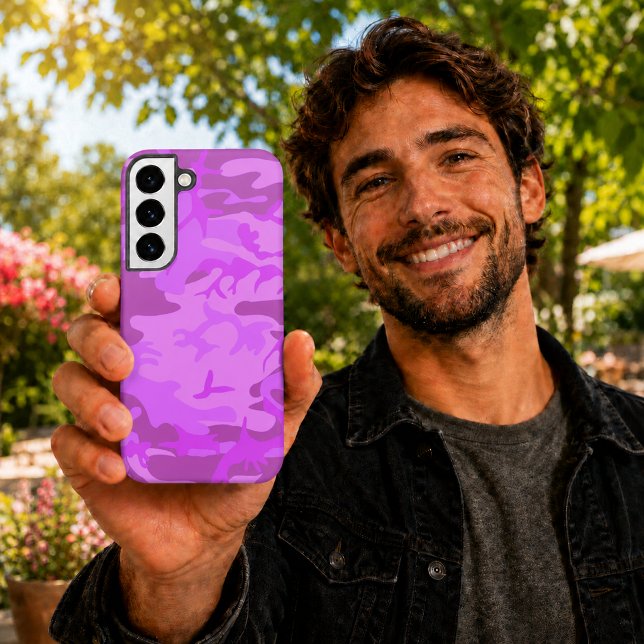 Light Purple Camouflage Samsung Galaxy S22+ Case (Light Purple Camouflage Samsung Galaxy Case)