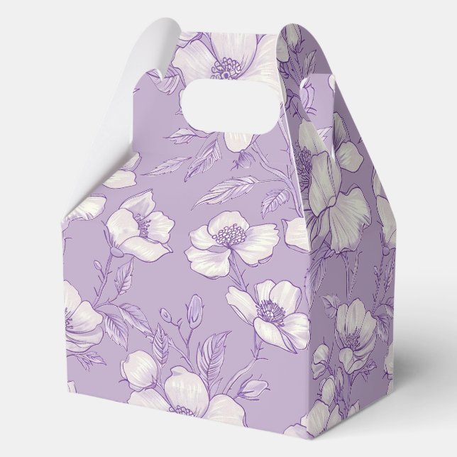 Light Purple Chinoiserie  Favour Box (Back)