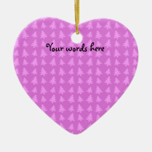 Light purple christmas tree pattern ceramic tree decoration