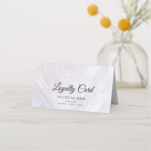 Light Purple Crystals Salon Spa  Loyalty Card