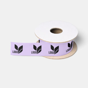 Light Purple Custom Business Logo Satin Ribbon