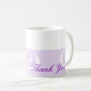 Light-purple Decorative Band Purple Thank You Mug