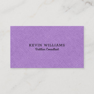 Light-purple faux linen texture background business card