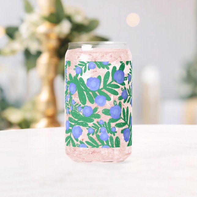 Light Purple Floral Flowers And Green Leaf Plants Can Glass (Insitu (Wedding))