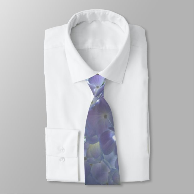 Light purple floral Lavender Hydrangeas Tie (Tied)