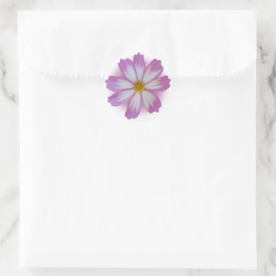 Light purple flower classic round sticker