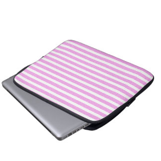 Light Purple Geometric Stripes Laptop Sleeve