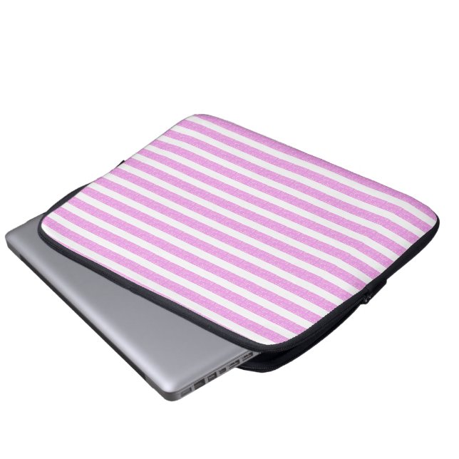 Light Purple Geometric Stripes  Laptop Sleeve (Front Bottom)