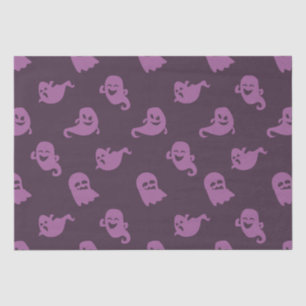 Light Purple Ghosts Dark Purple Halloween Tissue Paper