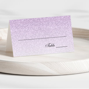 Light Purple Glam Glitter Place Card