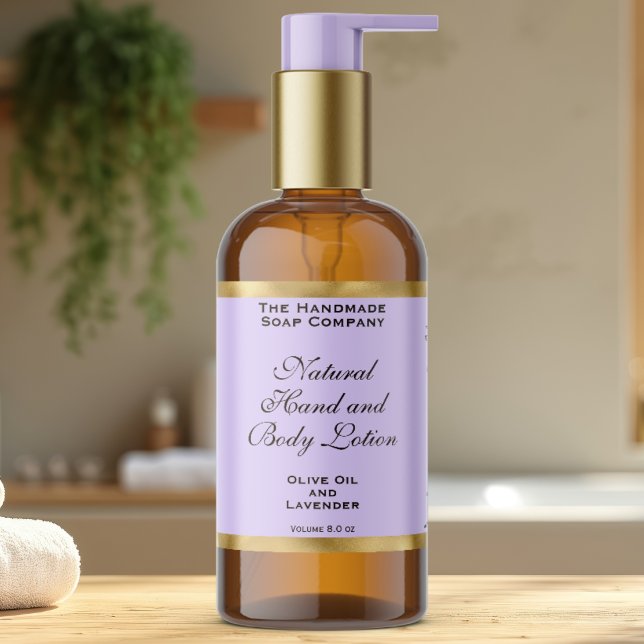 Light Purple & Gold Foil Cosmetics Bottle Label (Creator Uploaded)