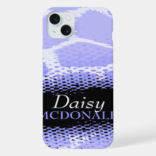 Light purple graphic animal print iPhone 15 plus case