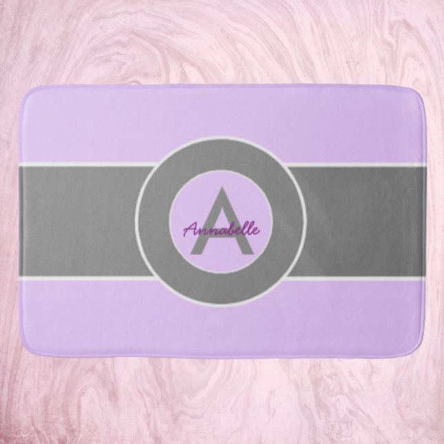 Light Purple Gray Bath Mat (Creator Uploaded)