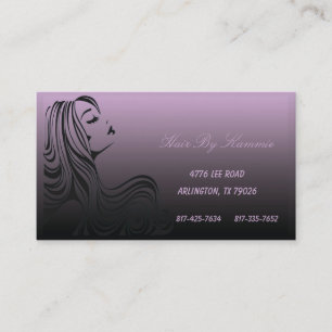 Light Purple Hair, Nail, Make-up Business Card