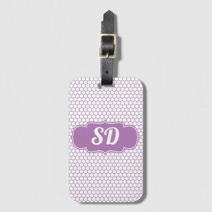 Light Purple Honeycomb Hexagon Pattern Luggage Tag