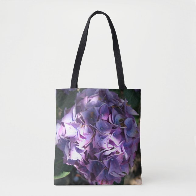 Light Purple Hydrangea Flower Tote Bag (Front)