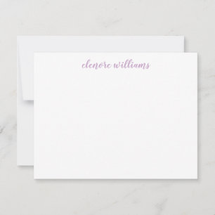 Light Purple Lavender Girly Modern Elegant Script Card