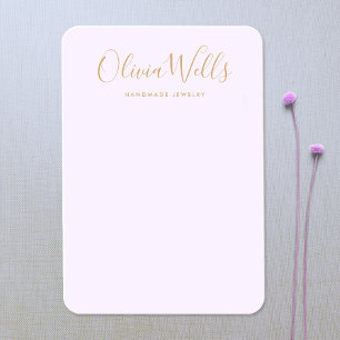 Light Purple Lavender  Gold Earring Display Card