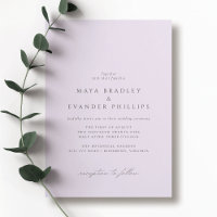 Light Purple Lilac | Elegant Lavender Wedding