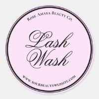 Light Purple Lilac Lash Wash Cleanser Bottle Label