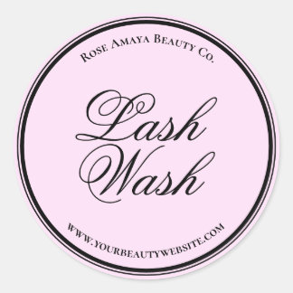 Light Purple Lilac Lash Wash Cleanser Bottle Label