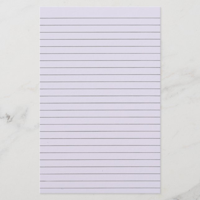 Light Purple Lined Stationery (Front)