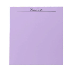 Light purple minimalist custom name notepad