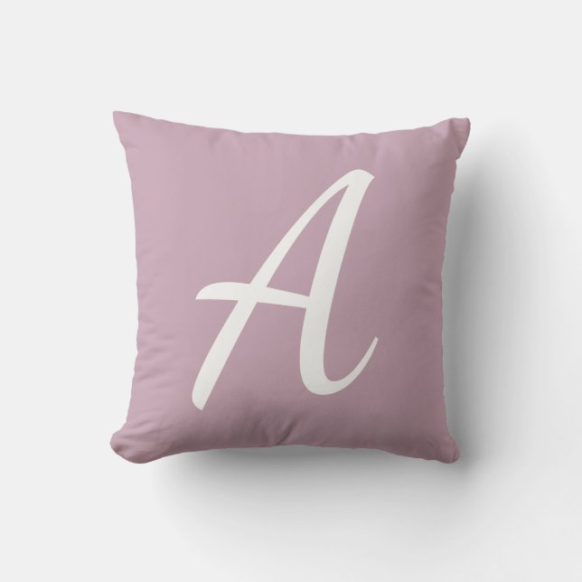 Light Purple Monogram  Cushion (Front)