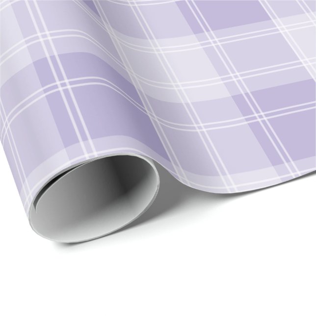 Light Purple Plaid Pattern Wrapping Paper (Roll Corner)
