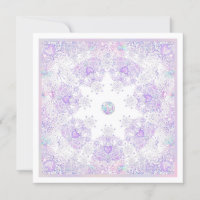 light purple snowflake & frosted heart