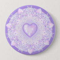 light purple snowflake & glittering heart