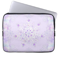 light purple snowflake & glittering heart