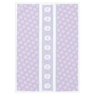 light purple snowflake & glittering heart tablecloth