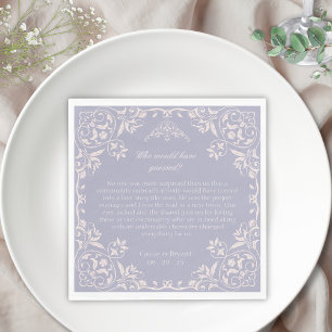 Light Purple Who Would Have Guessed Wedding Napkin