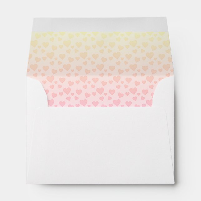 Light Rainbow Hearts Envelope (Back (Bottom))
