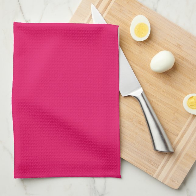 Light Raspberry Fashionable Lettered Tea Towel (Quarter Fold)