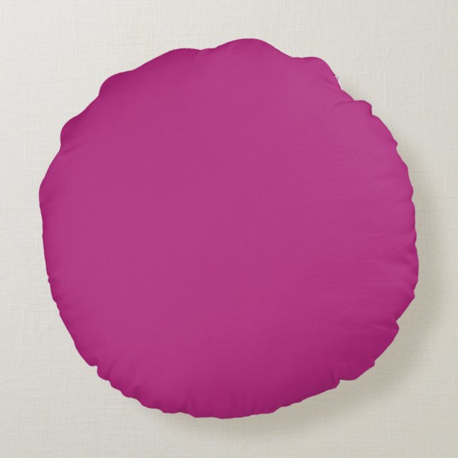 Light Raspberry Solid Colour Round Cushion (Back)
