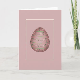 Light Red Decorated Easter Egg d2 Greeting Card