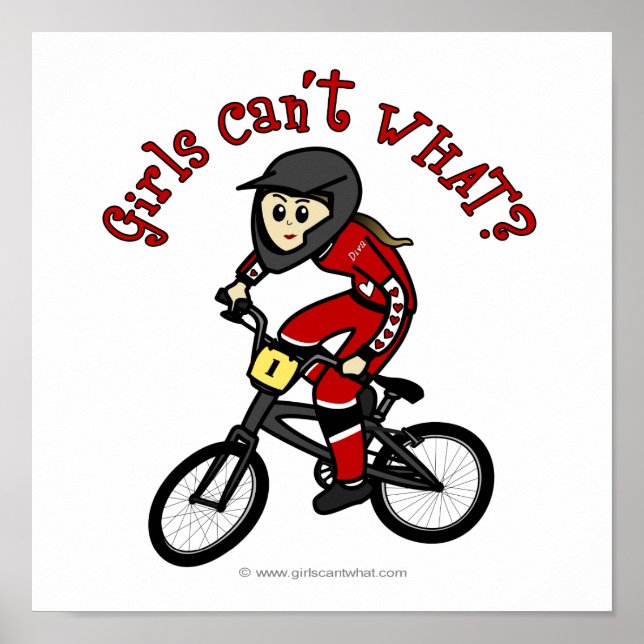LIght Red Girls BMX Poster (Front)