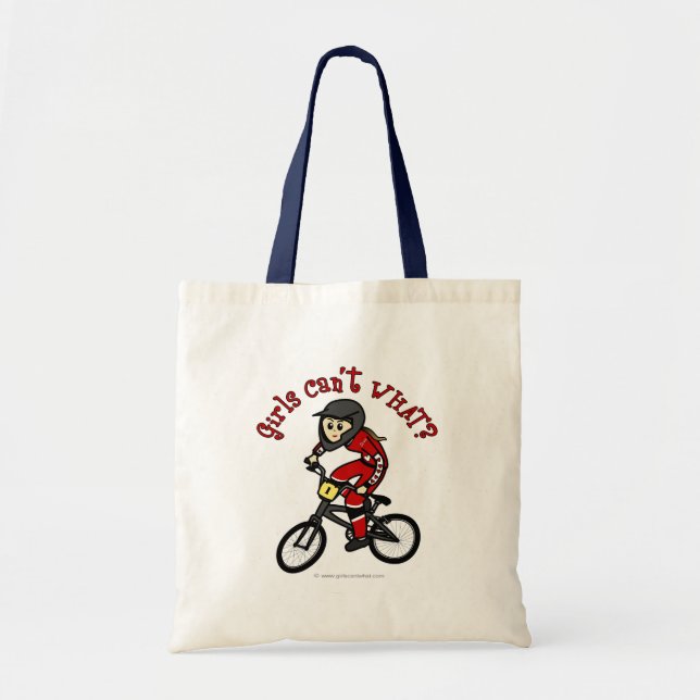 Light Red Girls BMX Tote Bag (Front)