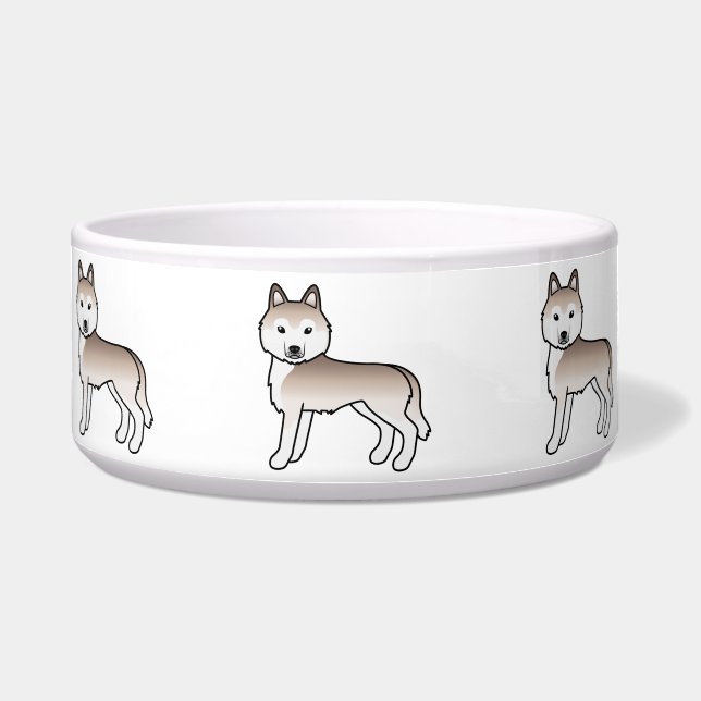 Light Red Siberian Husky Cute Cartoon Dogs (Front)
