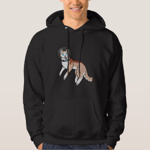 Light Red Siberian Husky In Space Hoodie