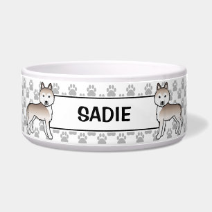 Light Red Siberian Husky With Pet's Name